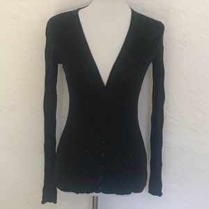 Kier + j black cardigan. Size small.